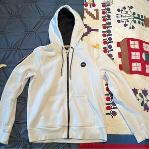 Michael Kors White Hoodie with Black Trim and MK Logo